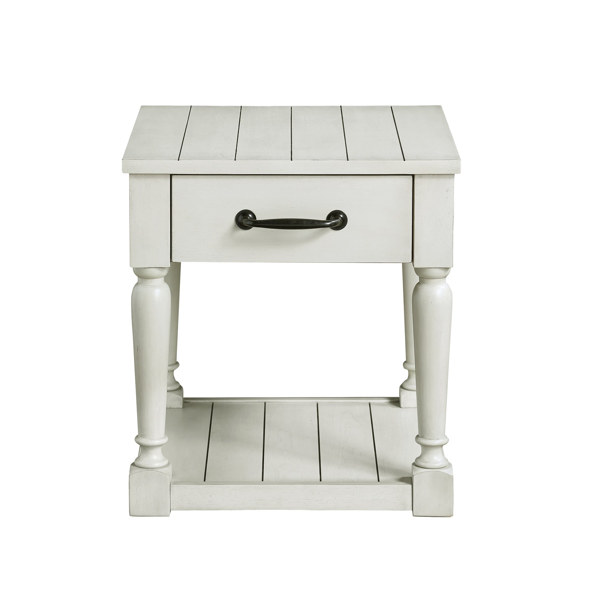 Hemingway End Table White White Wood