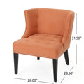 Occassional Chair Orange Fabric