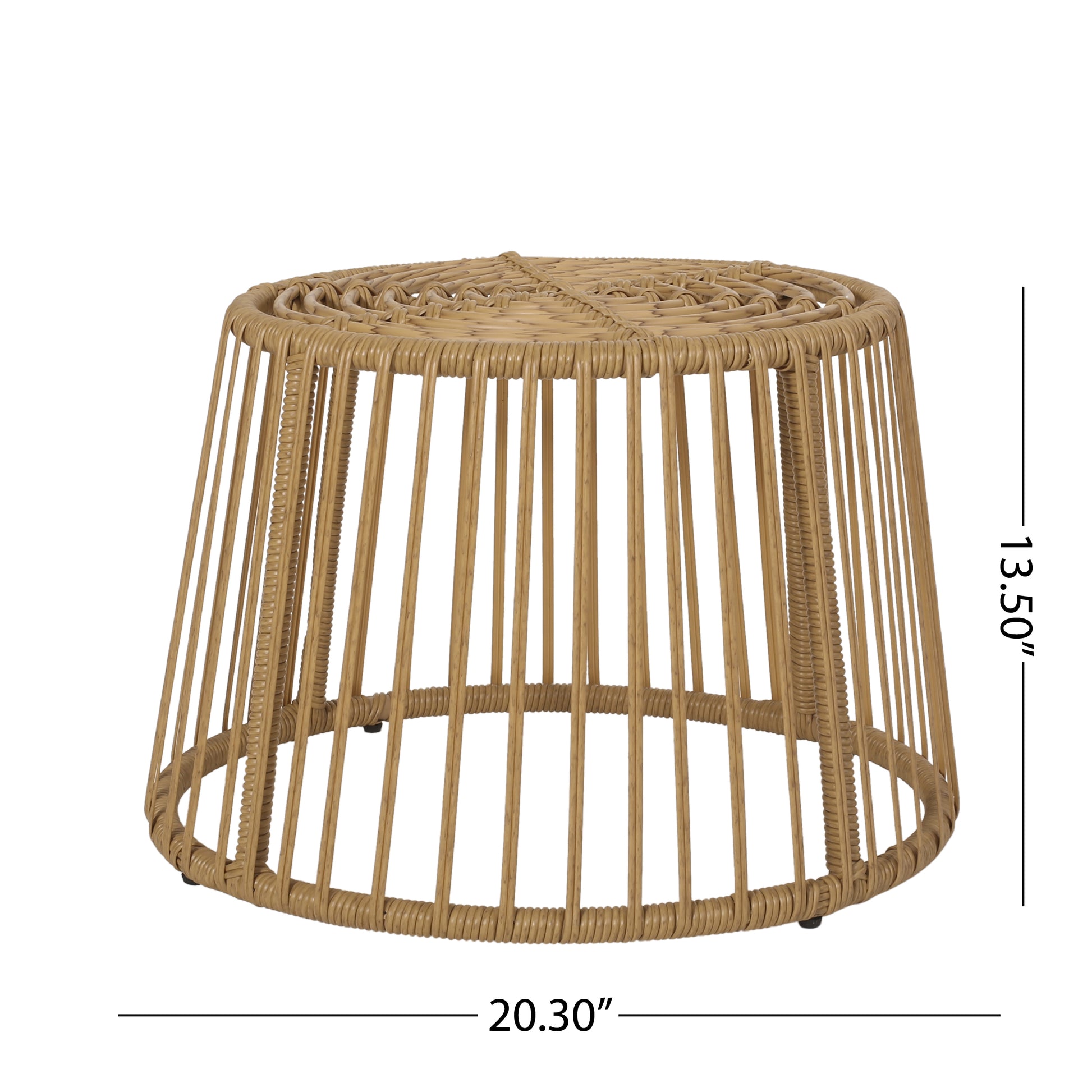 Elaine Side Table Light Brown Rattan