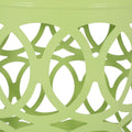 Metal End Table Large Green Iron