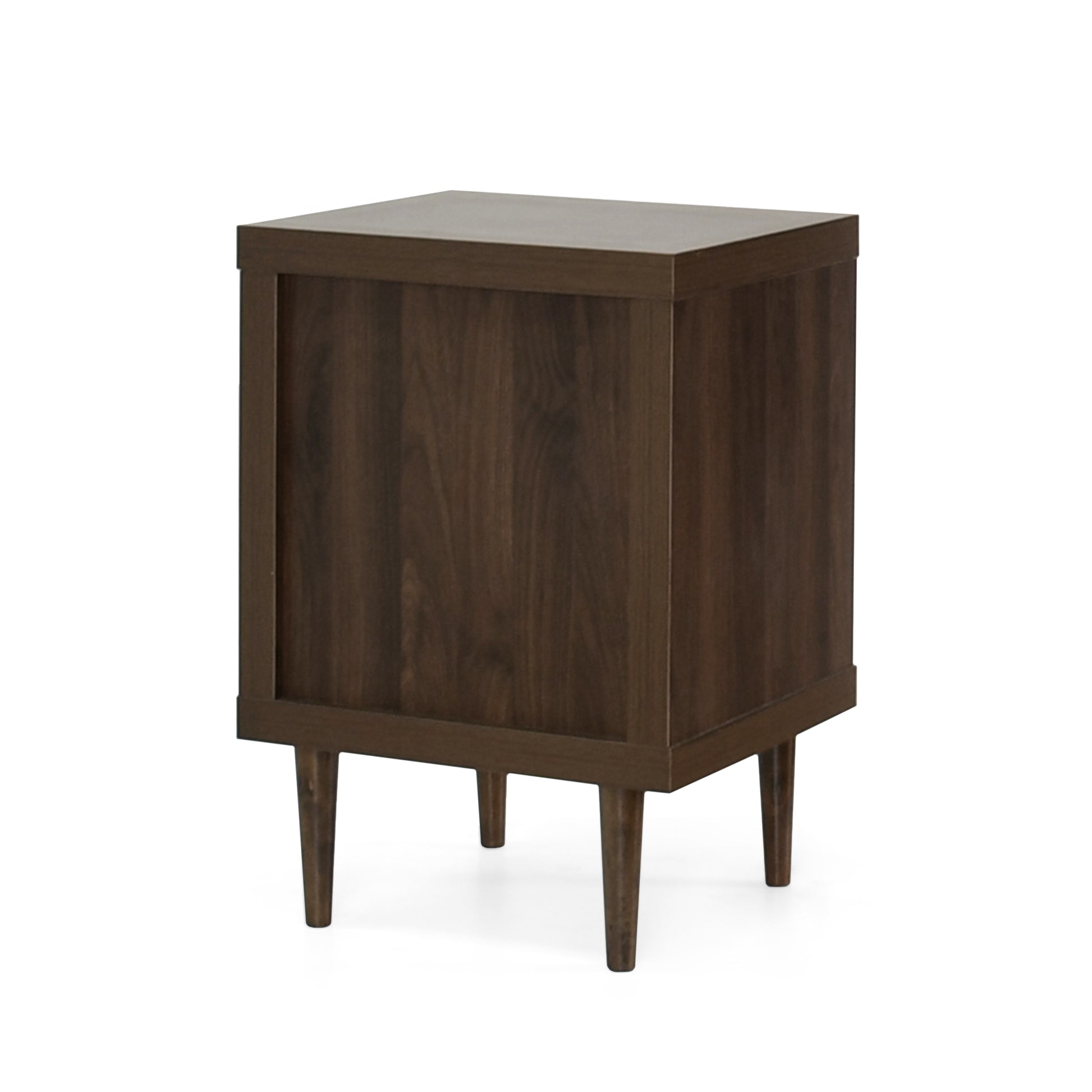 2 Drawer Nightstand Walnut Mdf