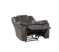 Katrine Charcoal Manual Chair Black Black Faux Leather