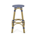 Barstool Navy Blue Wicker