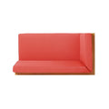 Brava X Back Left Corner Bench, Red Red Acacia Wood