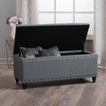 Storage Ottoman Charcoal Fabric