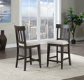 Napa Counter Chair Set Of 2 Brown Dark Brown Wood