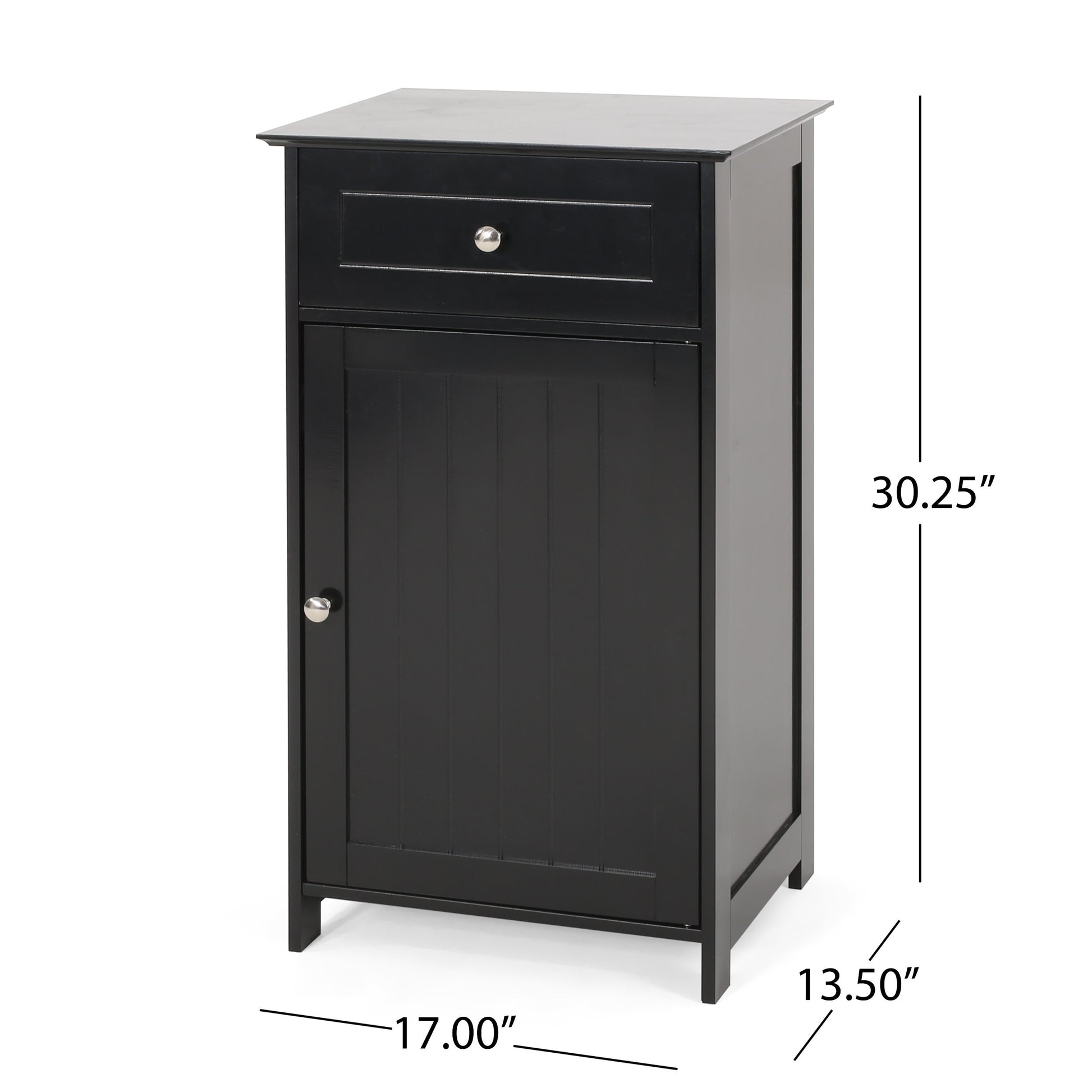 Bathroom Cabinet Black Mdf