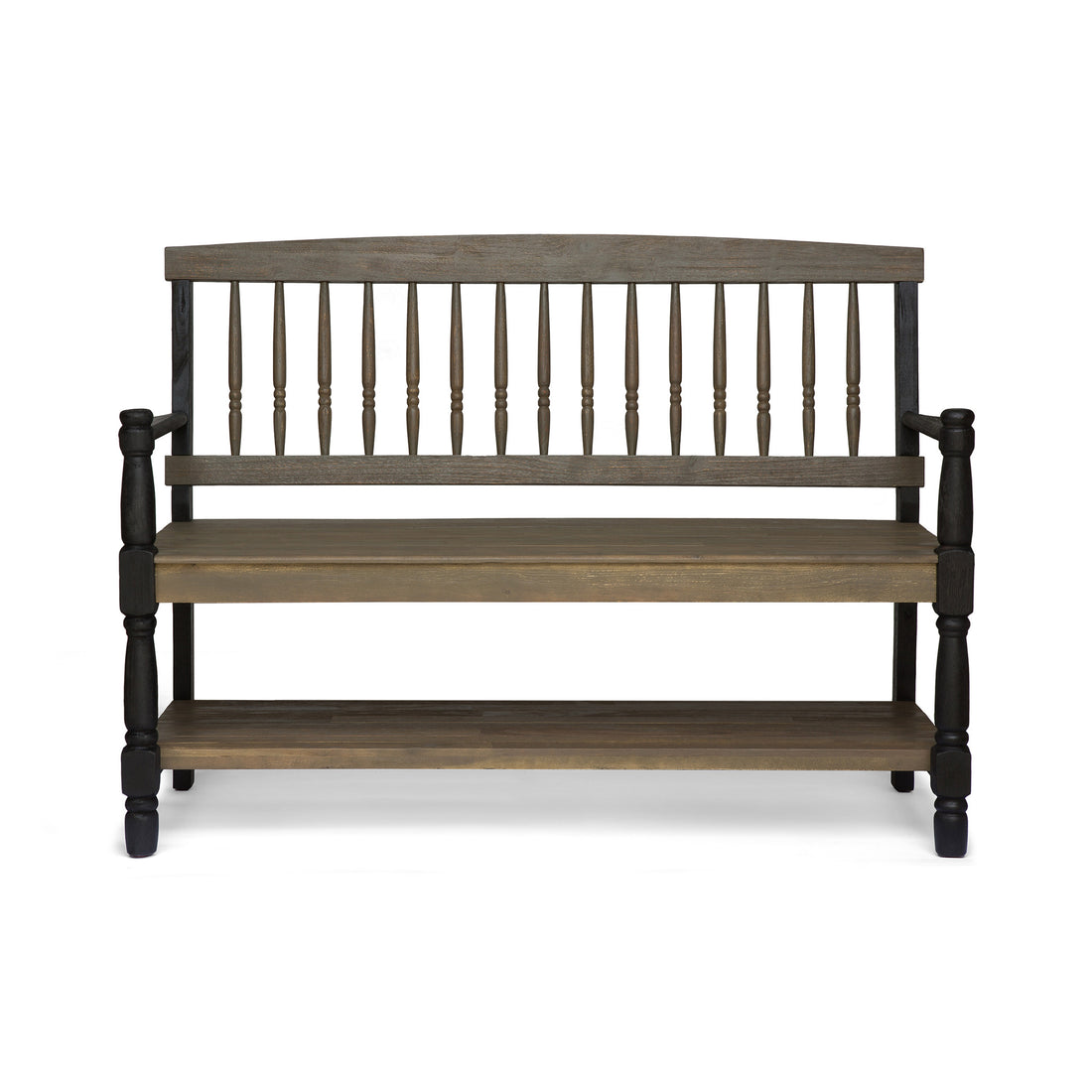 Bench Grey Black Wood