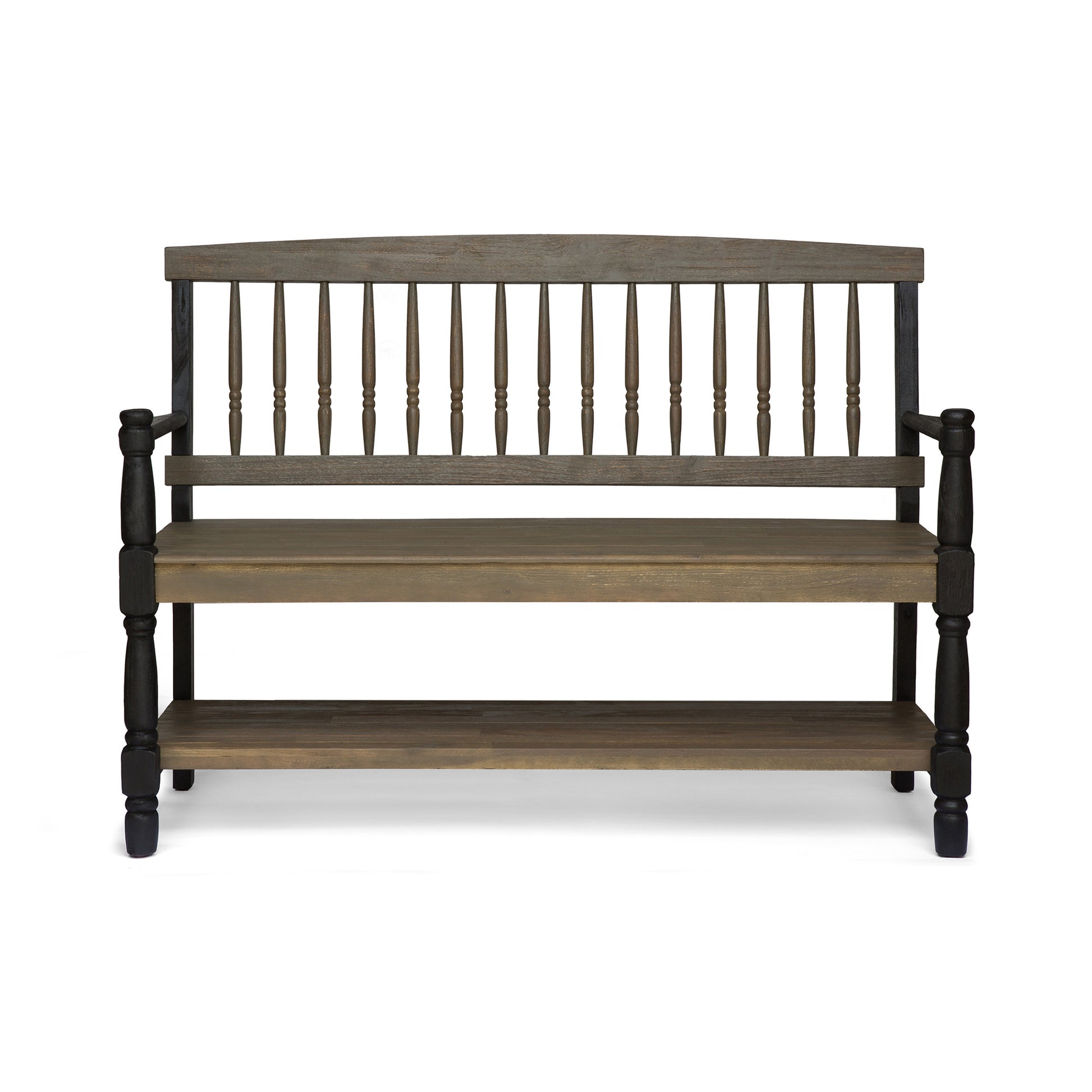 Bench Grey Black Wood