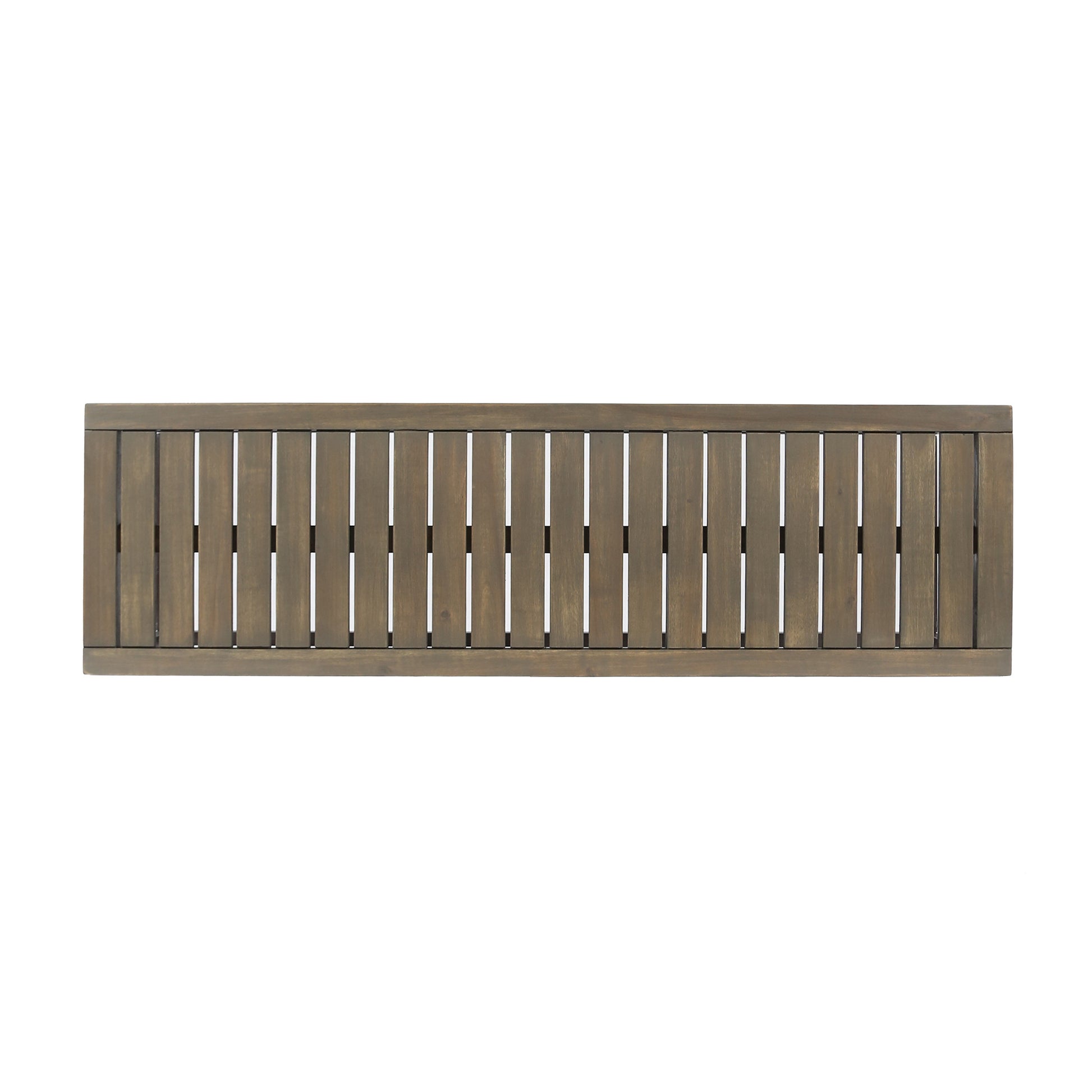 Jeco Industrial Wood And Metal Bench Grey Acacia Wood