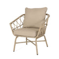 Bruce Club Chair Brown Pe Rattan Iron Waterproof Fabric