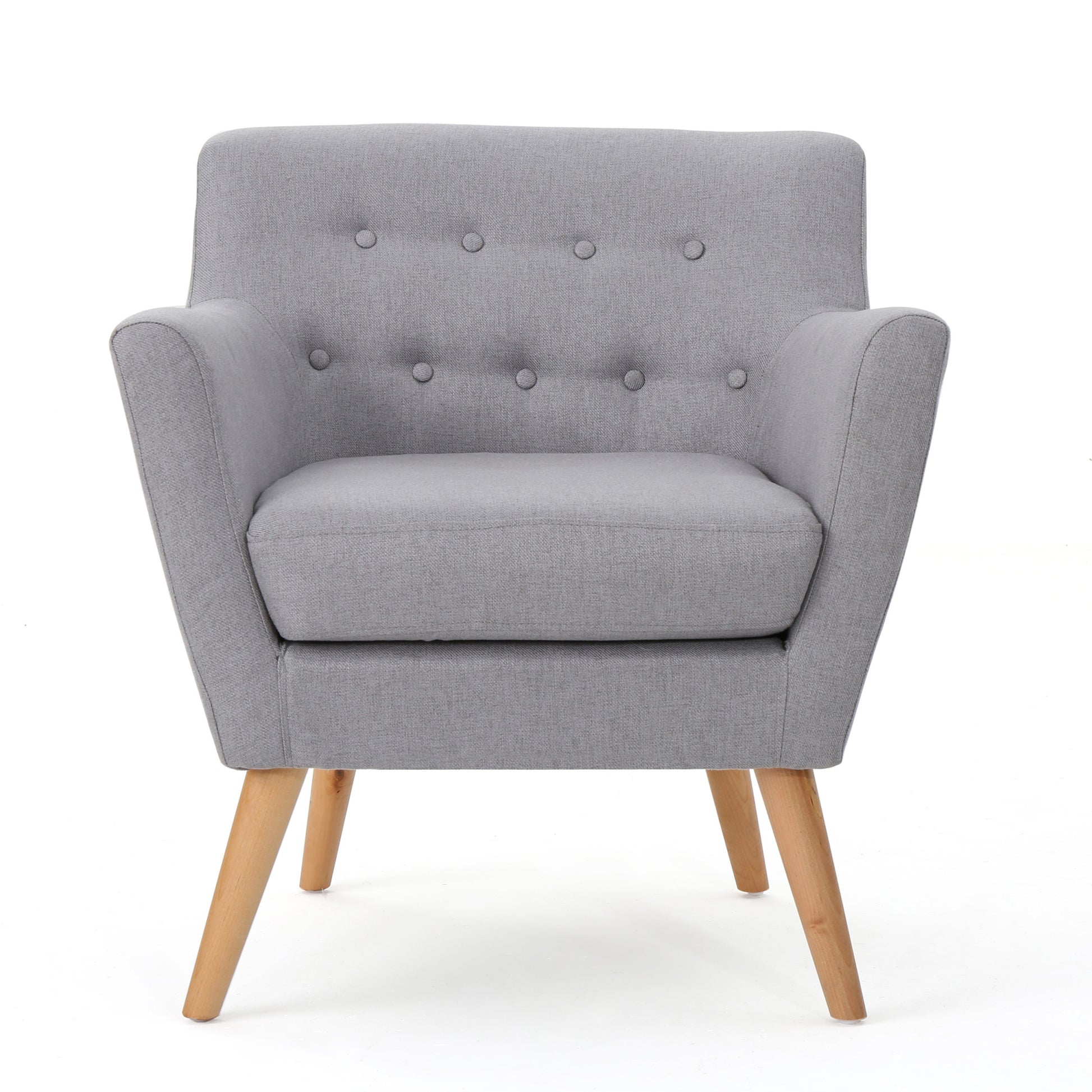 Club Chair Light Grey Fabric