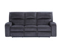 Lovell 3 Piece Power Living Room Set Dark Gray Dark Gray Faux Leather