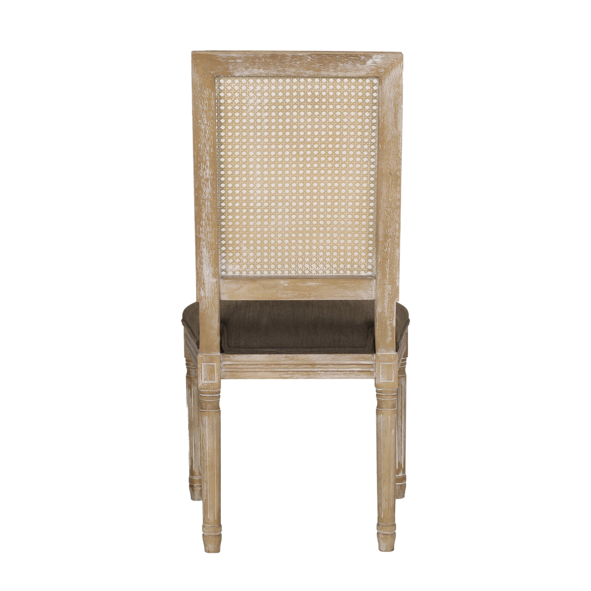 Dining Chair Brown Fabric