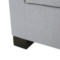 Guernsey Ottoman Light Grey Fabric