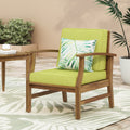 Perla Club Chair, Green Green Acacia Wood