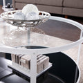 Vimmerly Glass Top Cocktail Table Black Iron