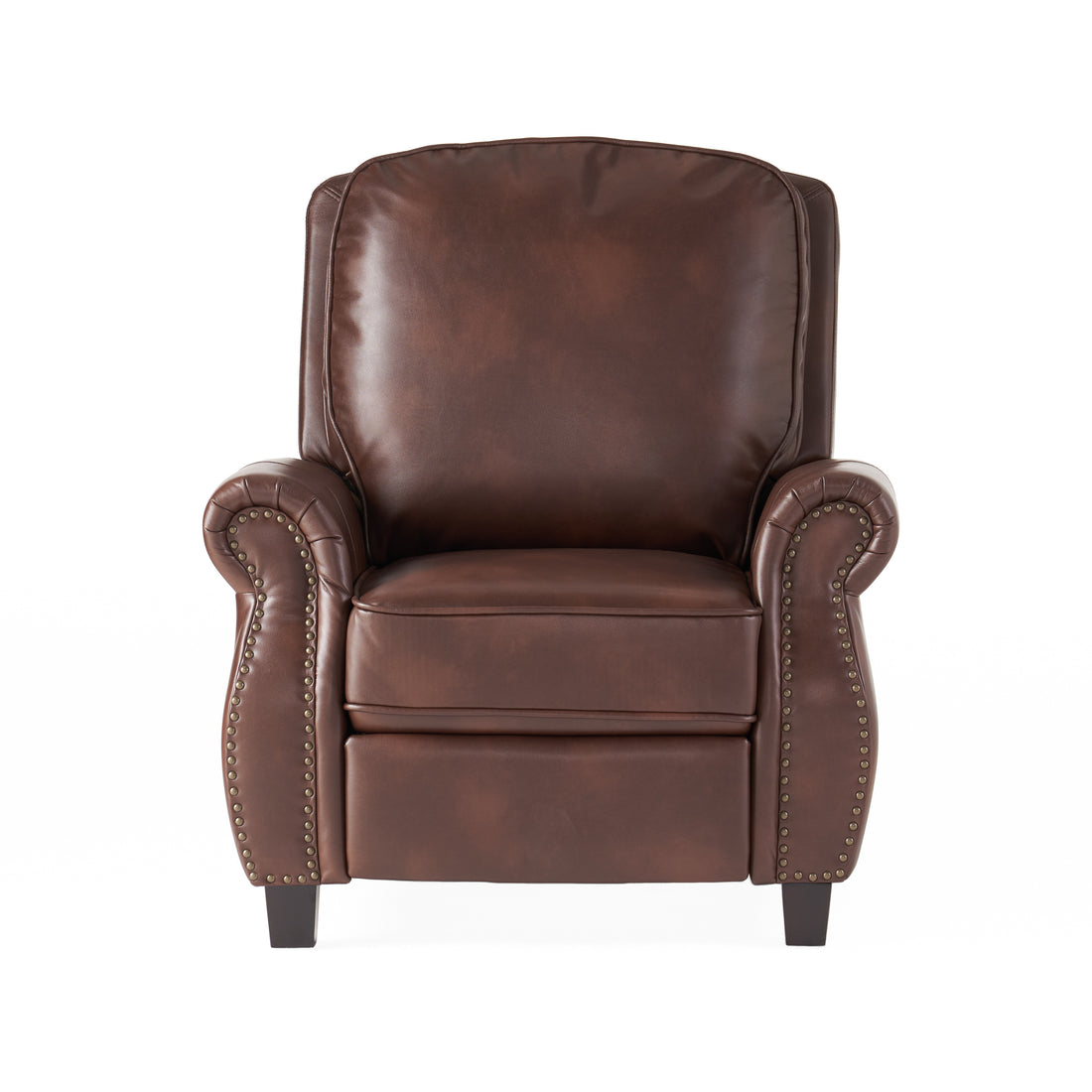 Push Rack Recliner Brown Pu