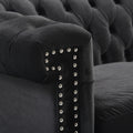 Sofa 3 Seater Black Velvet