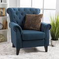 Springfield Tufted Chair Navy Blue Fabric