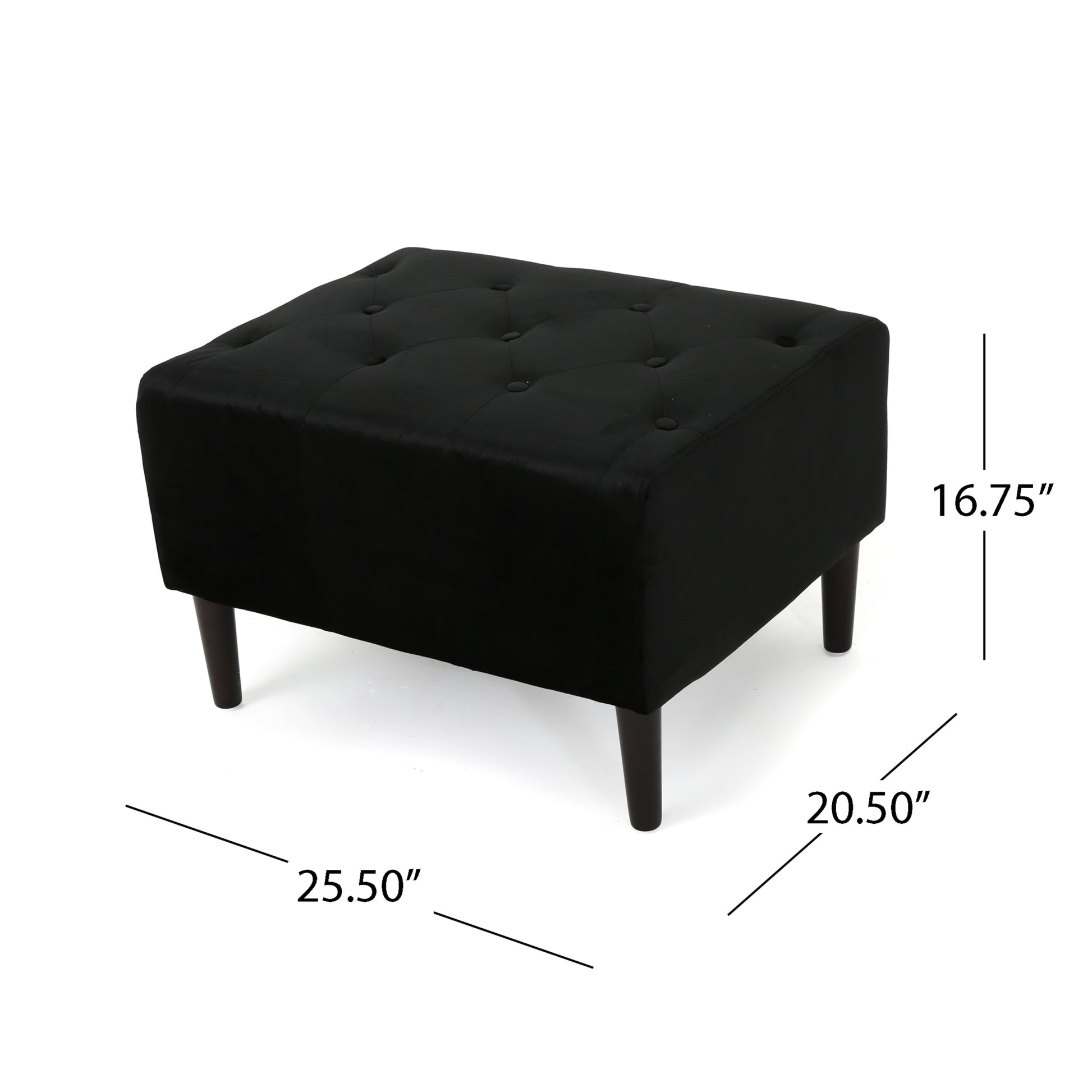 Ottoman Black Velvet