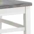 Caylie 5 Piece Dining Set White White Wood