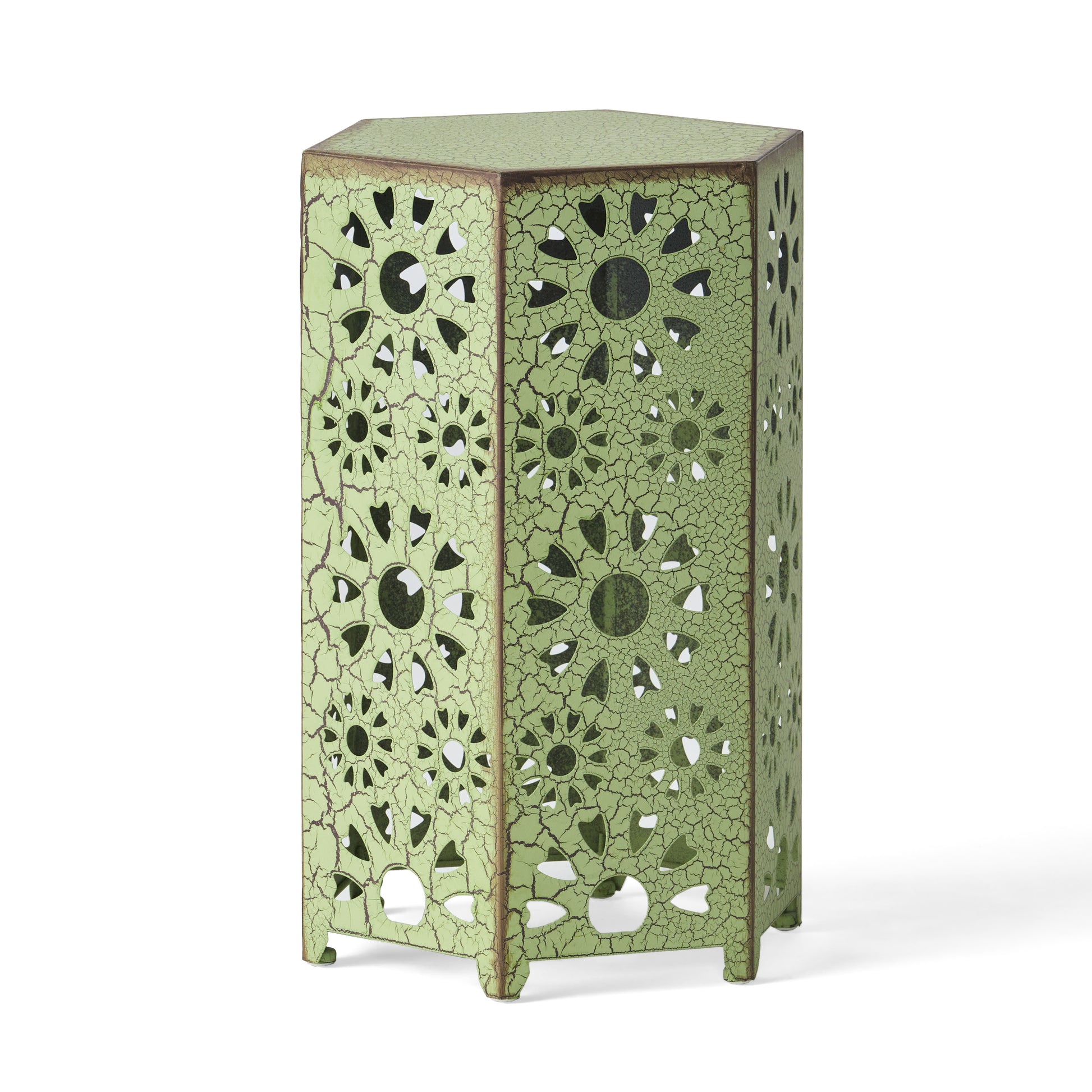 Eliana 12 "Side Table Green Iron