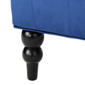 Upholstered Side Chair Navy Blue Velvet