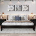 Nix King Platform Bed Black King Black Wood