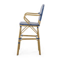 Barstool Navy Blue Wicker