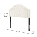 Queen&Full Sized Headboard Ivory Fabric