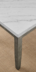 Emily 7 Piece Dining Set Dark Gray Dark Gray Marble