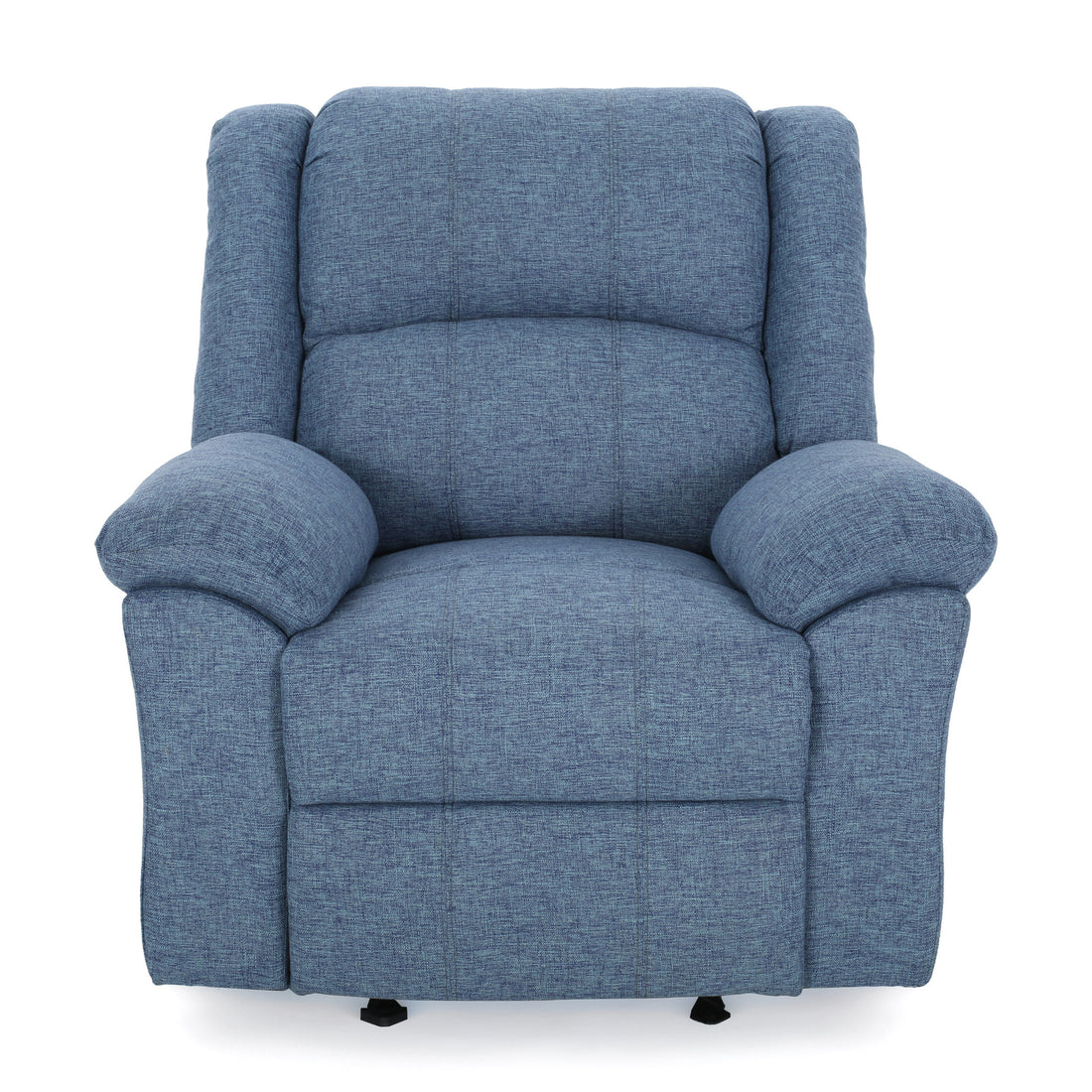 37.5" Wide Manual Glider Standard Recliner Navy Blue Fabric