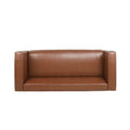 3 Seater Sofa Light Brown Fabric