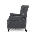 Classic Style Charcoal Fabric Push Back Chair Charcoal Fabric