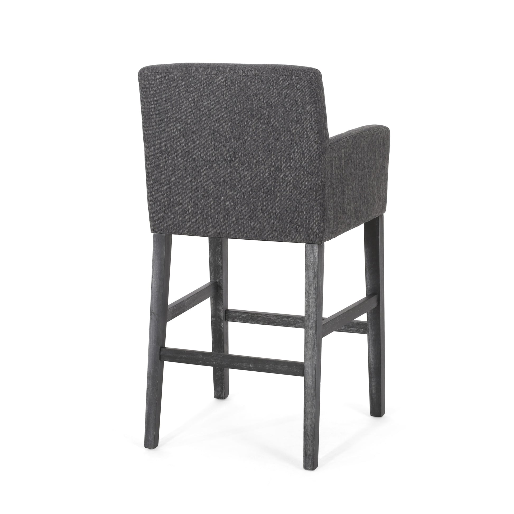 Upholstered 30.5 Inch Counter Stools Charcoal Gray Charcoal Fabric