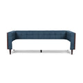 3 Seater Sofa Navy Blue Fabric