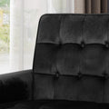 Mirod Comfy Arm Chair With Tufted Backmodern For Living Room, Bedroom And Study Black Velvet