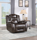 Oportuna Dual Power Recliner Coffee Dark Brown Dark Brown Wood