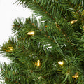 4.5' Hinged Tree With 200 Clear Lights Ul,Dia:32 Green Pvc