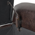 Alden Armed Storage Bench Brown Pu Leather