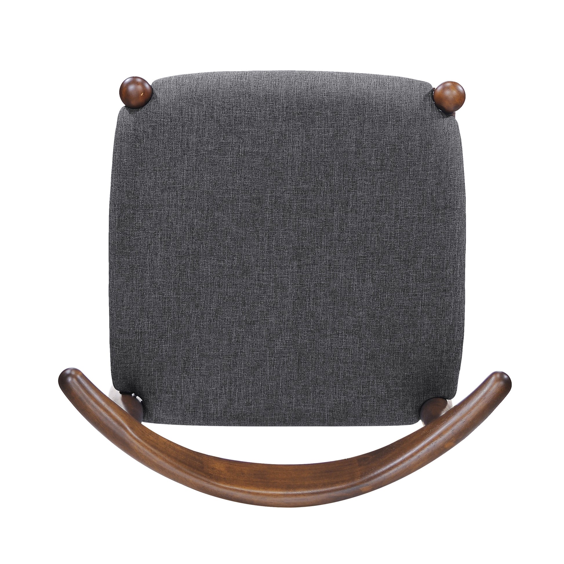 Chair Set Of 2 Charcoal Fabric