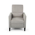 Push Back Recliner Light Grey Fabric