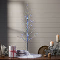 4Ft Paper Led Tree Silver Iron