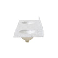 73'' Cararra White Marble Vanity Top&Ceramic Sink White Marble Marble