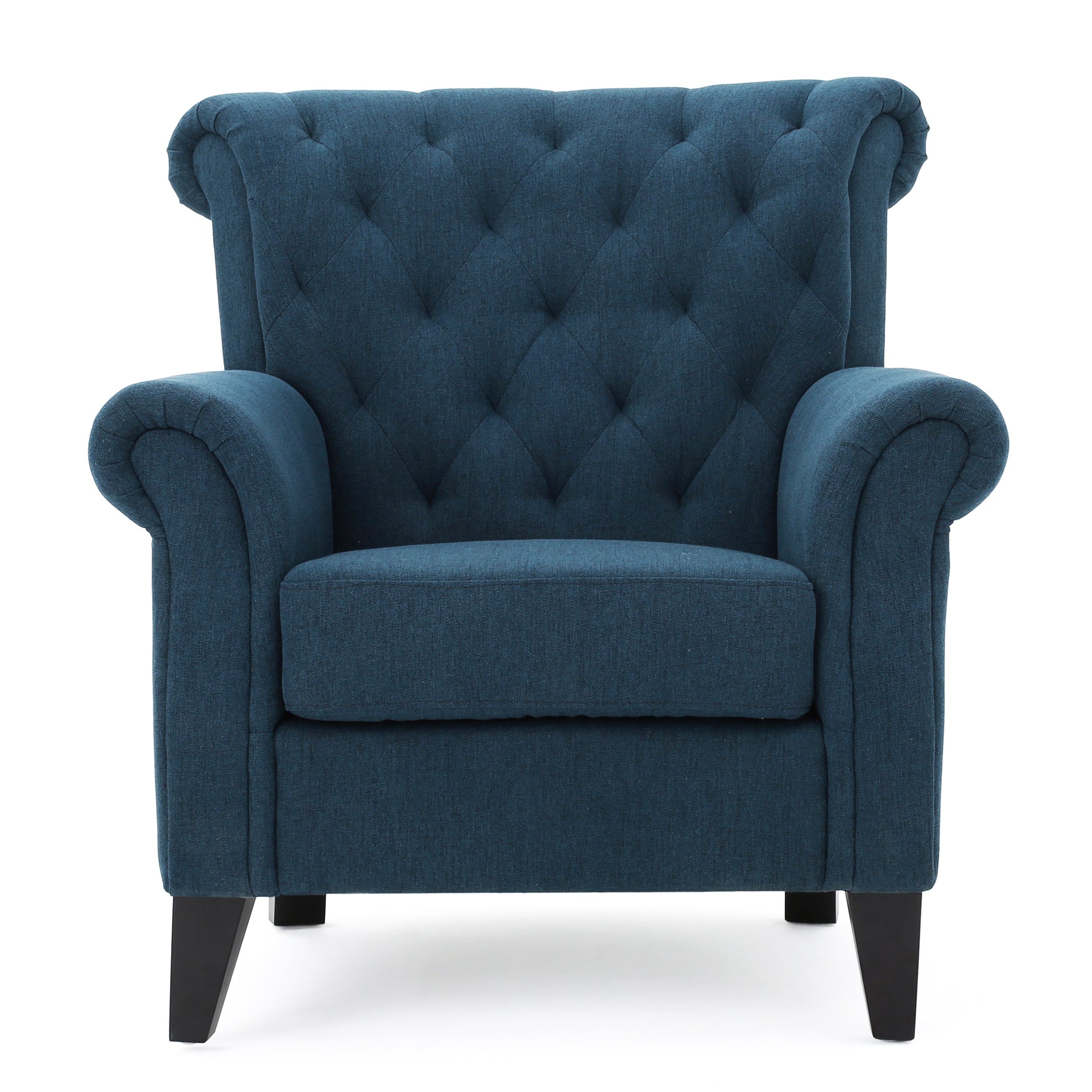 Springfield Tufted Chair Navy Blue Fabric