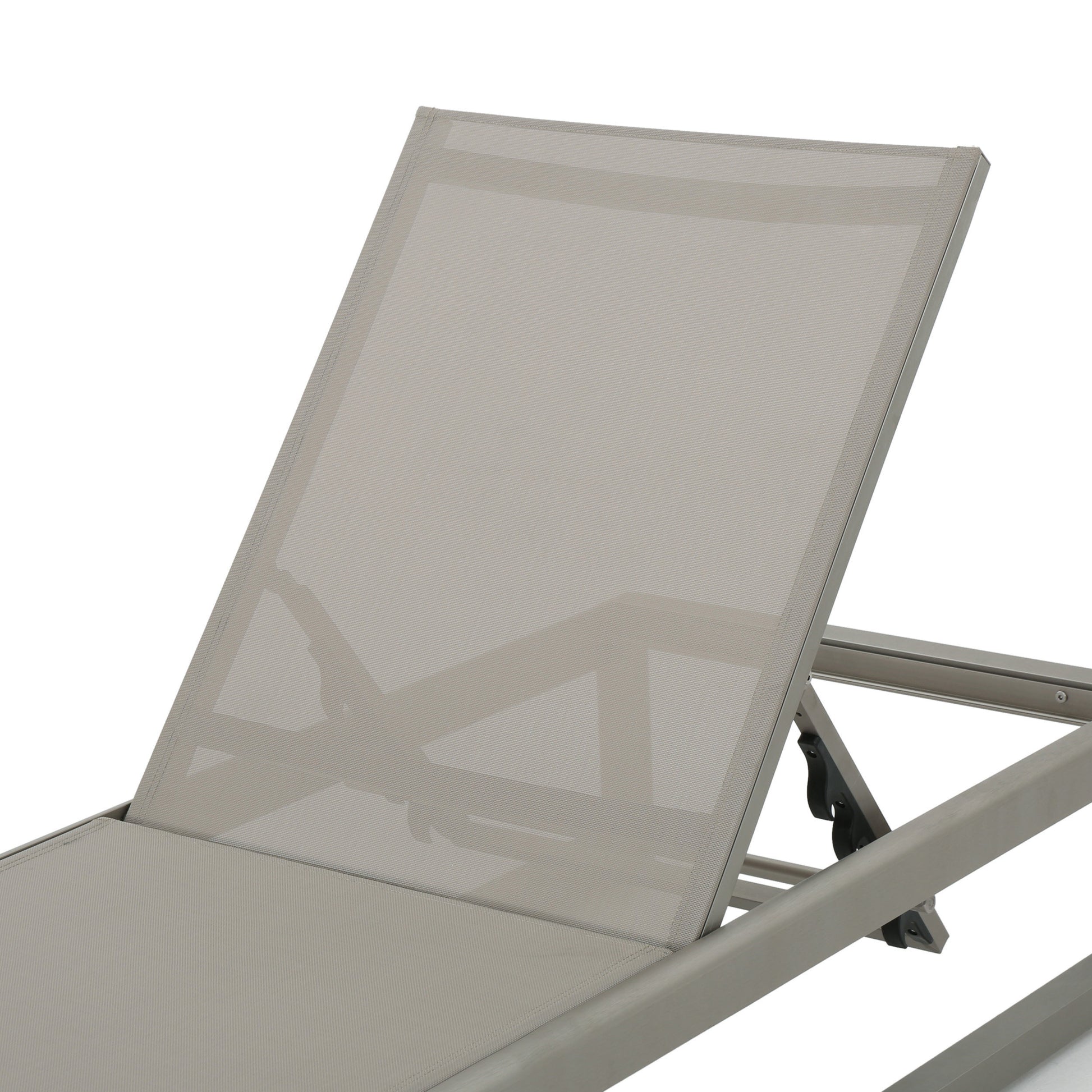 Modesta Chaise Lounge Set Of 2 Grey Mesh