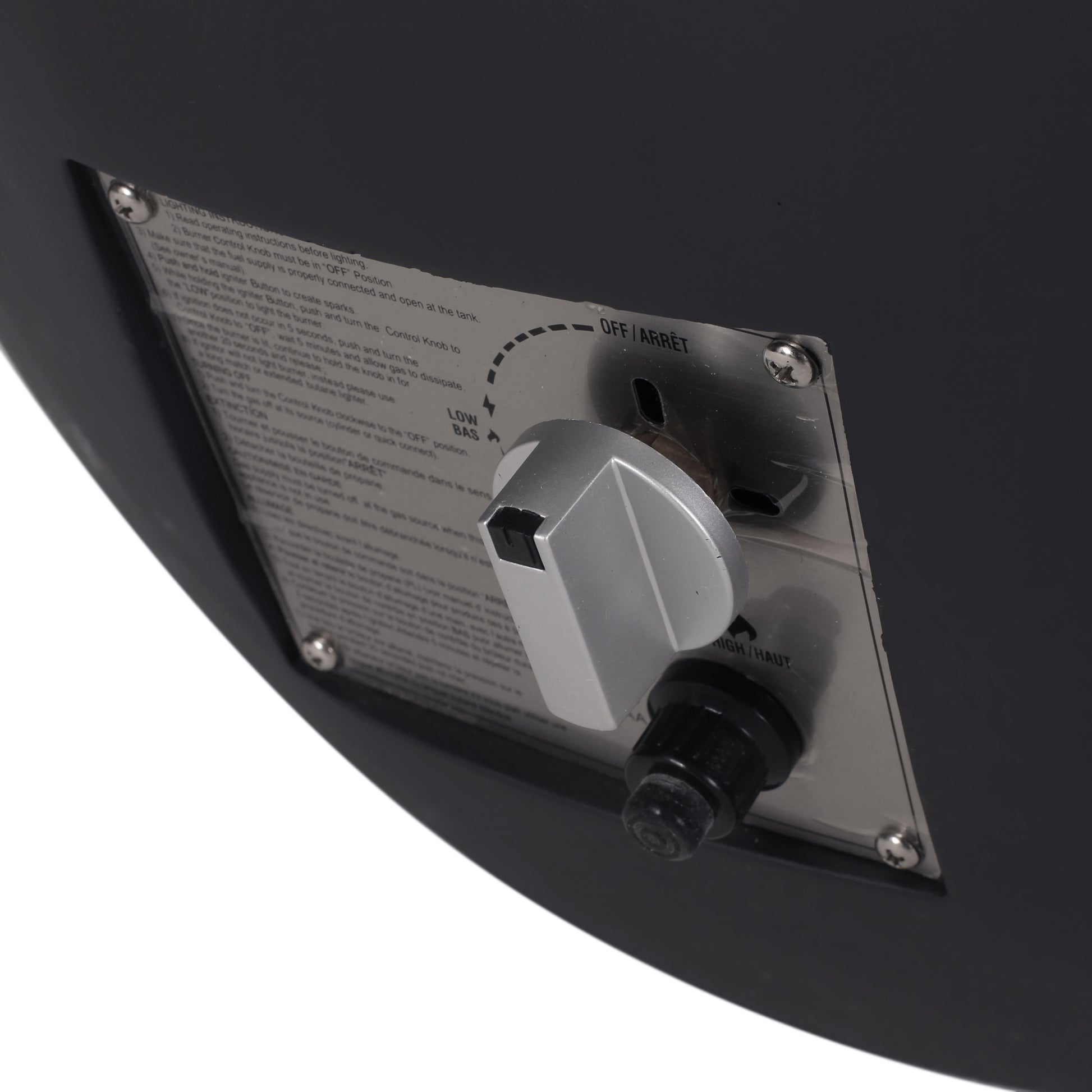 27" Bowl Shaped Mgo 40,000 Btu Propane Fire Pit, Dark Grey Tank Cover Not Included Dark Grey Magnesium Oxide