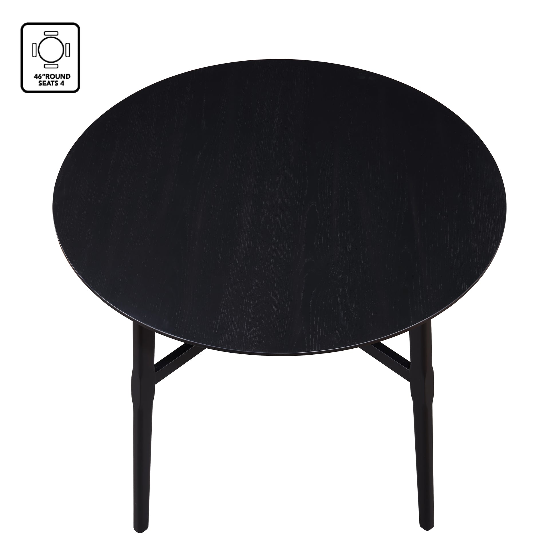 Oslo Round Counter Table Black Black Wood