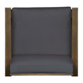 Perla Club Chairs Set Of 2, Dark Grey Dark Grey Acacia Wood